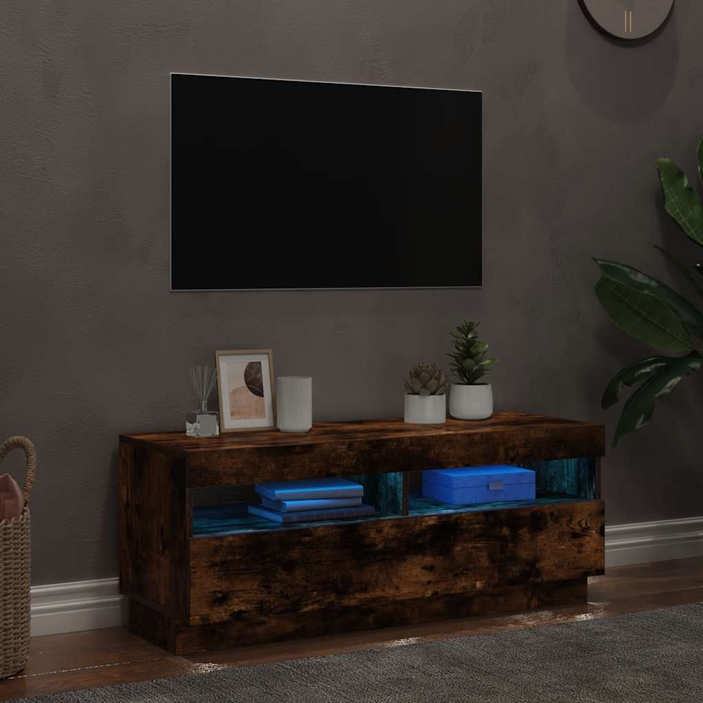 Tv Skříňka S Led Osvětlením 100 X 35 X 40 Cm