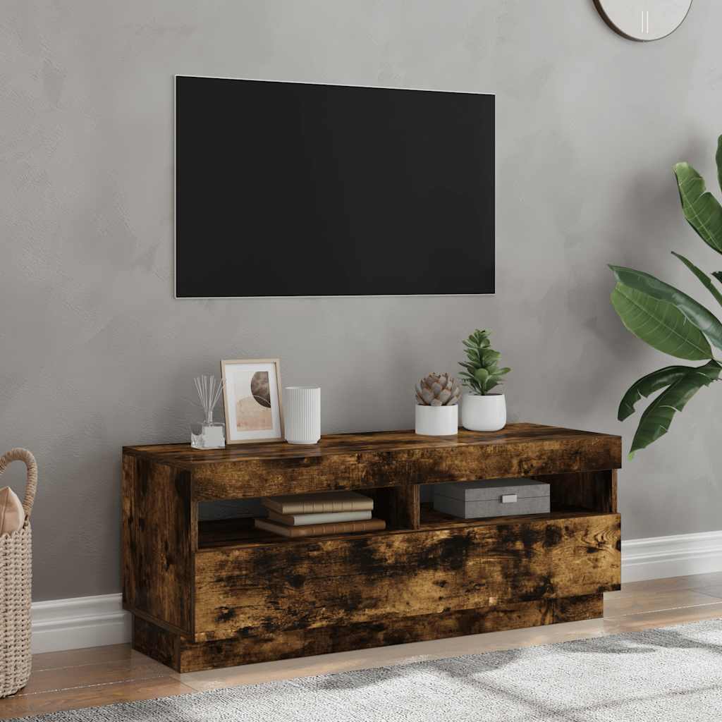 Tv Skříňka S Led Osvětlením 100 X 35 X 40 Cm