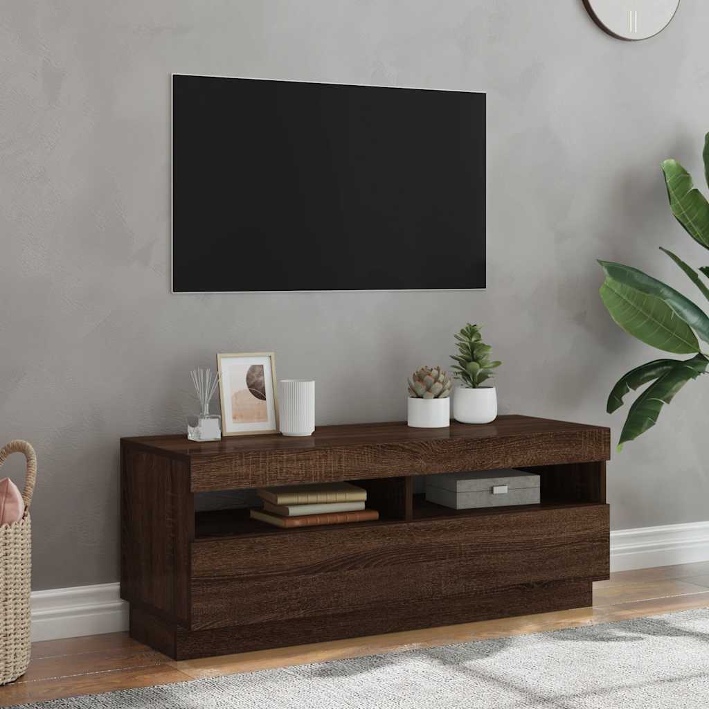 Tv Skříňka S Led Osvětlením 100 X 35 X 40 Cm