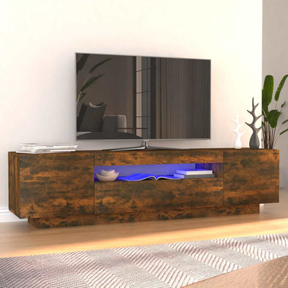 Tv Skříňka S Led Osvětlením Betonově Šedá 160X35X40 Cm