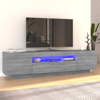Tv Skříňka S Led Osvětlením Betonově Šedá 160X35X40 Cm