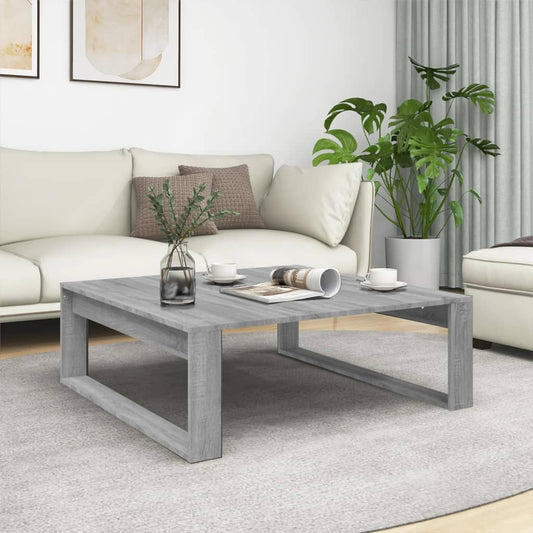 Konferenční Stolek Šedý Sonoma 100X100X35 Cm Kompozitní Dřevo