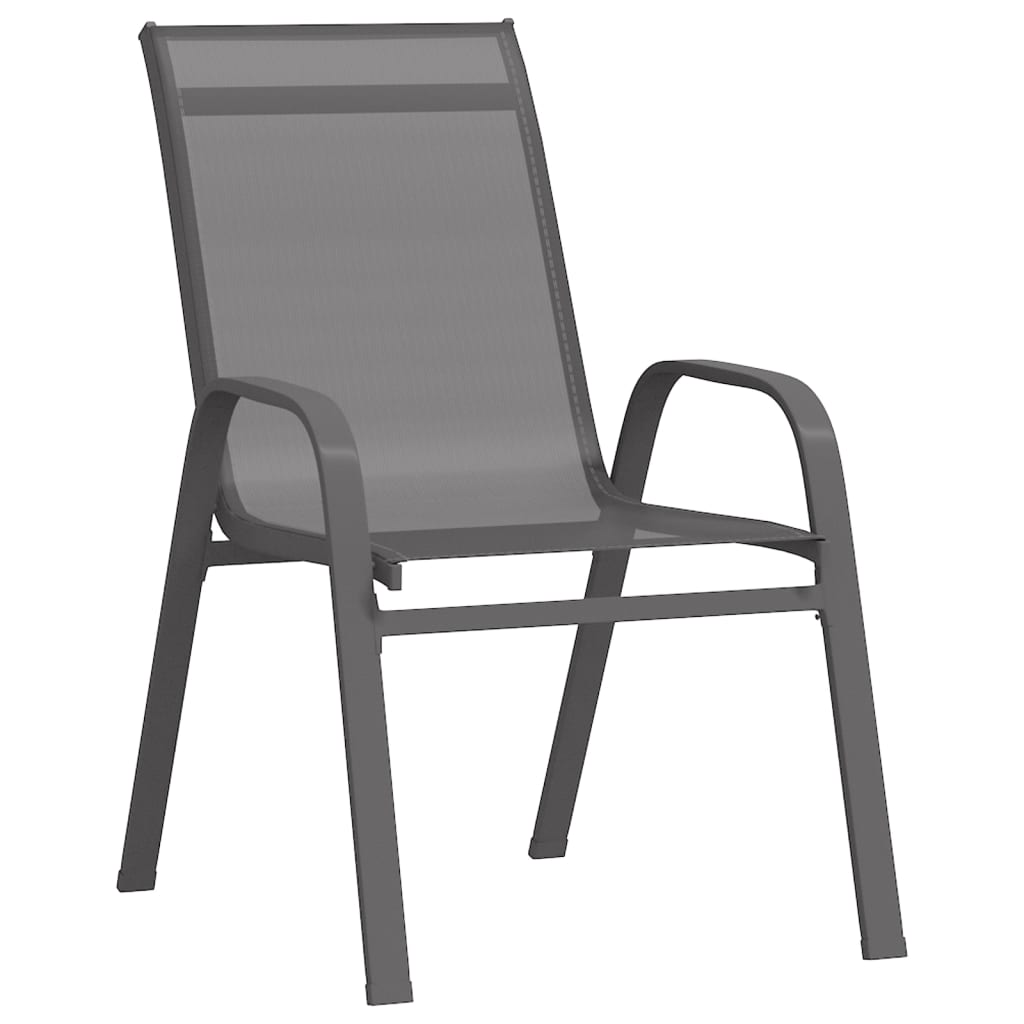 5Dílný Zahradní Jídelní Set Šedočerný