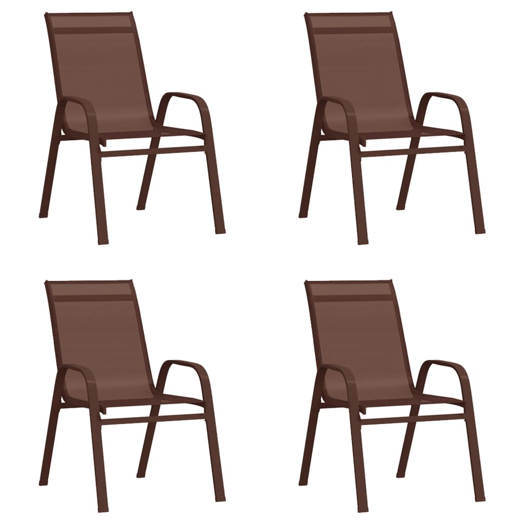 5Dílný Zahradní Jídelní Set Hnědočerný