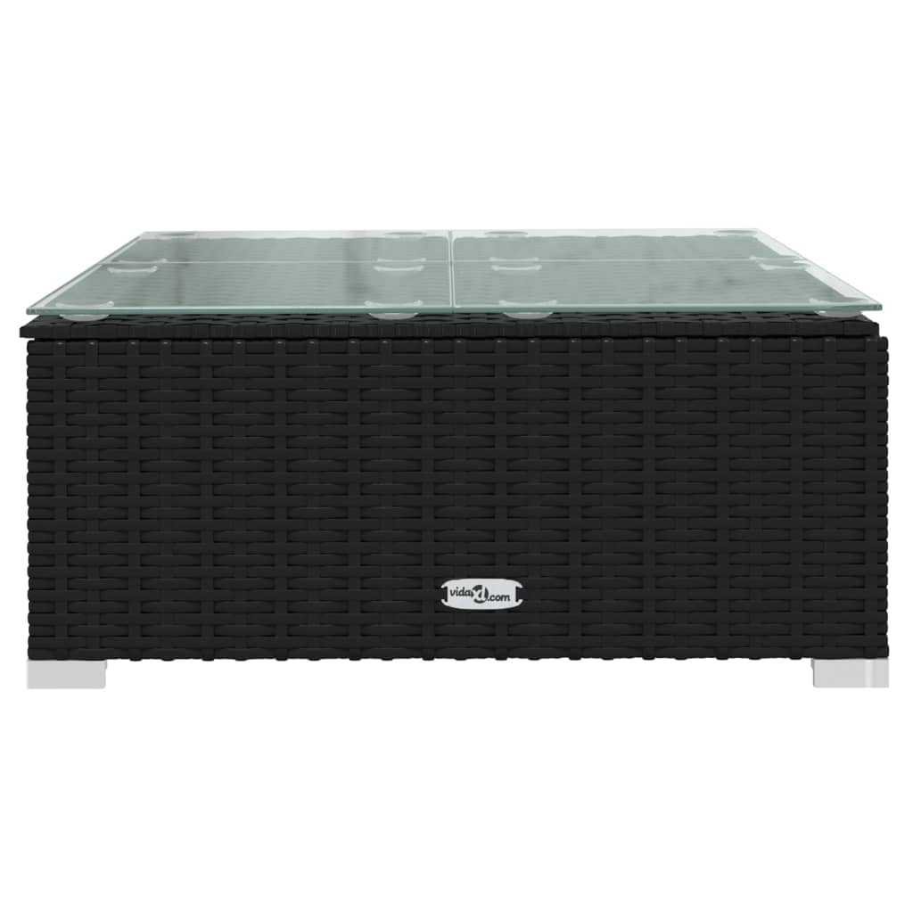 10Dílná Zahradní Sedací Souprava S Poduškami Polyratan Černá Černá