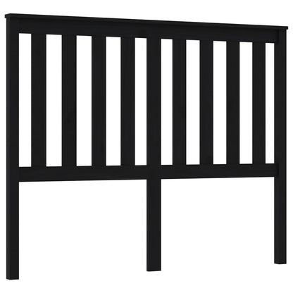 Čelo Postele Černé 126 X 6 X 101 Cm Masivní Borovice