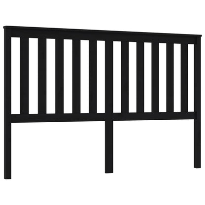 Čelo Postele Černé 166 X 6 X 101 Cm Masivní Borovice