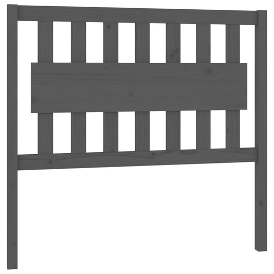 Čelo Postele Šedé 105,5 X 4 X 100 Cm Masivní Borovice