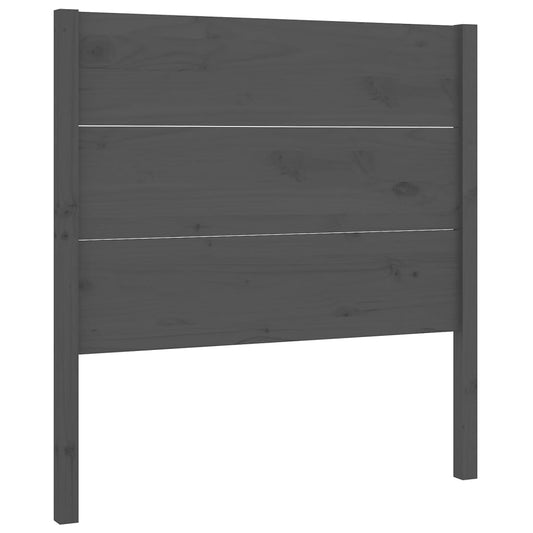 Čelo Postele Šedé 96 X 4 X 100 Cm Masivní Borovice