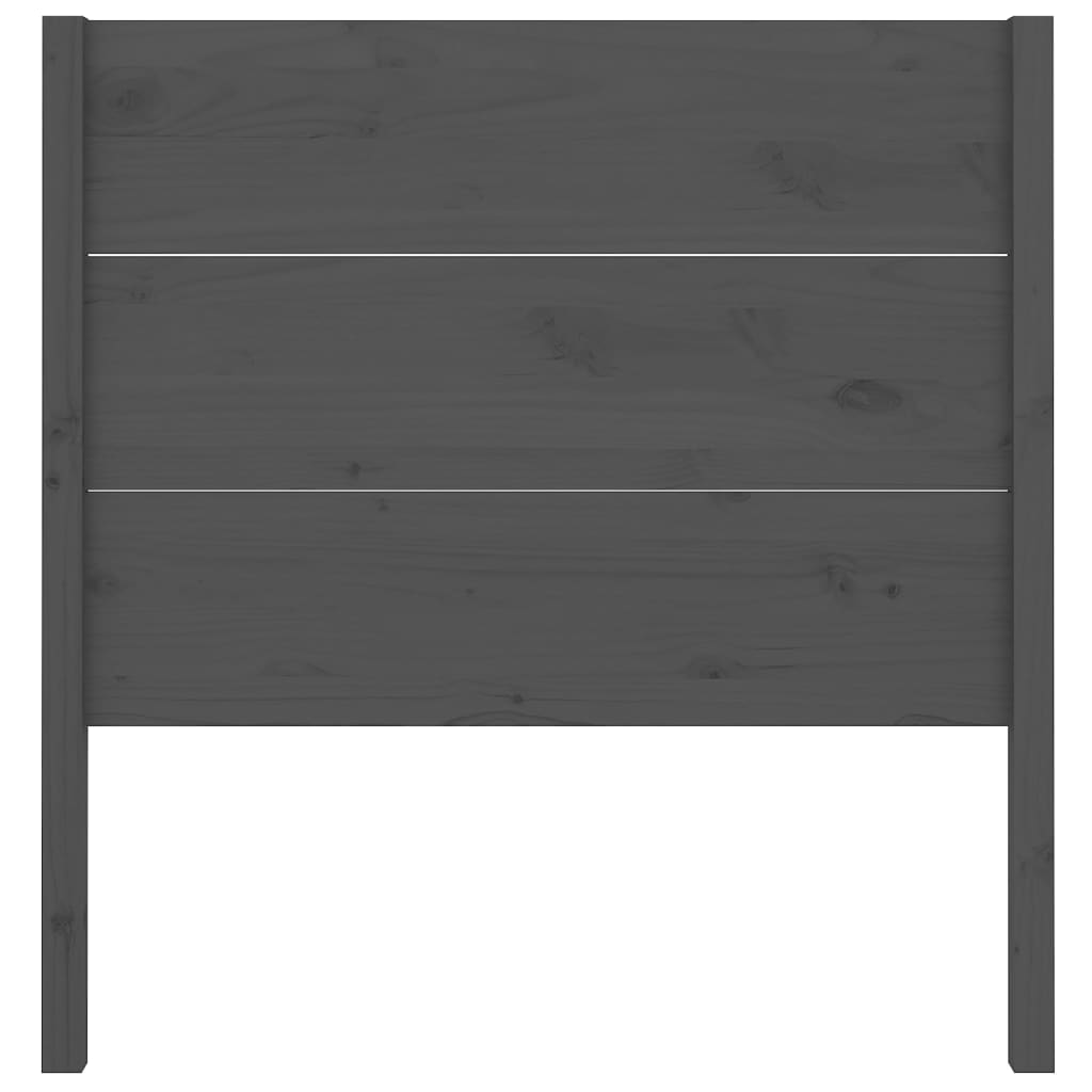 Čelo Postele Šedé 96 X 4 X 100 Cm Masivní Borovice