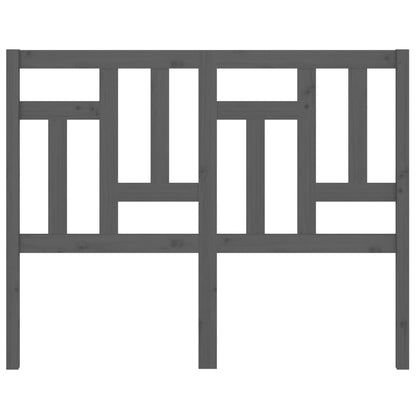 Čelo Postele Šedé 125,5 X 4 X 100 Cm Masivní Borovice