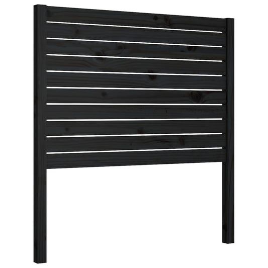 Čelo Postele Černé 81 X 4 X 100 Cm Masivní Borovice