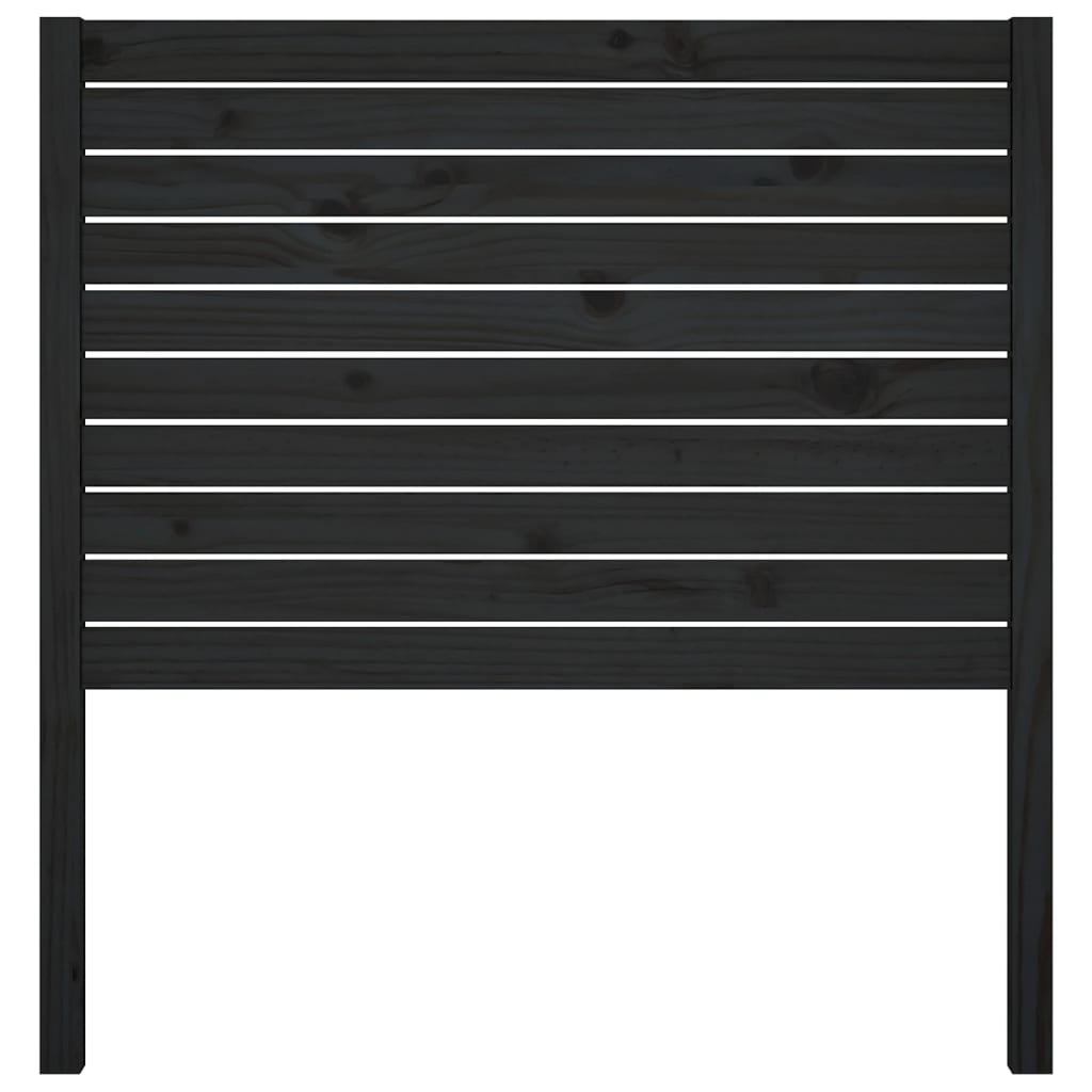 Čelo Postele Černé 81 X 4 X 100 Cm Masivní Borovice