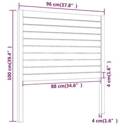 Čelo Postele 96 X 4 X 100 Cm Masivní Borovice
