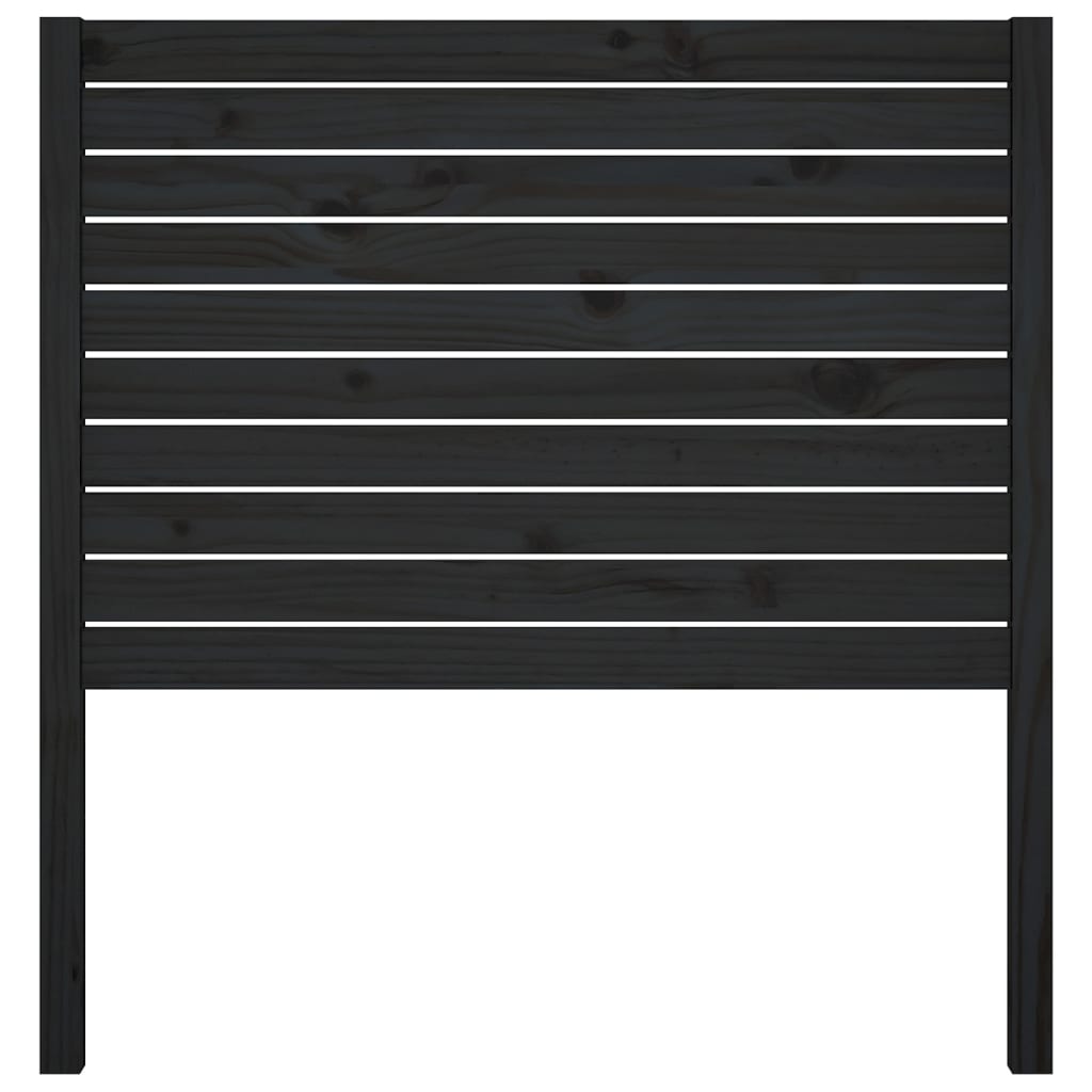 Čelo Postele Černé 96 X 4 X 100 Cm Masivní Borovice