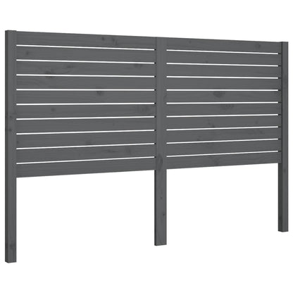 Čelo Postele Šedé 126 X 4 X 100 Cm Masivní Borovice