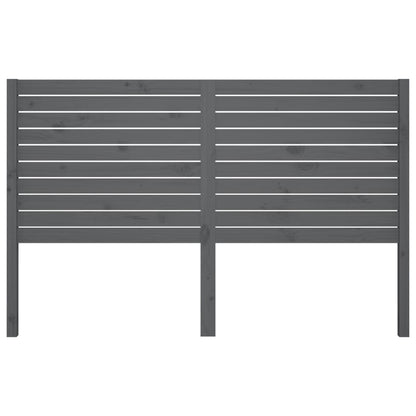 Čelo Postele Šedé 126 X 4 X 100 Cm Masivní Borovice