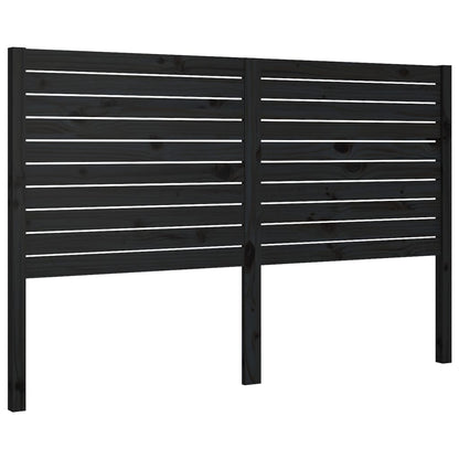 Čelo Postele Černé 156 X 4 X 100 Cm Masivní Borovice