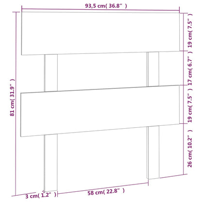 Čelo Postele 93,5 X 3 X 81 Cm Masivní Borovice
