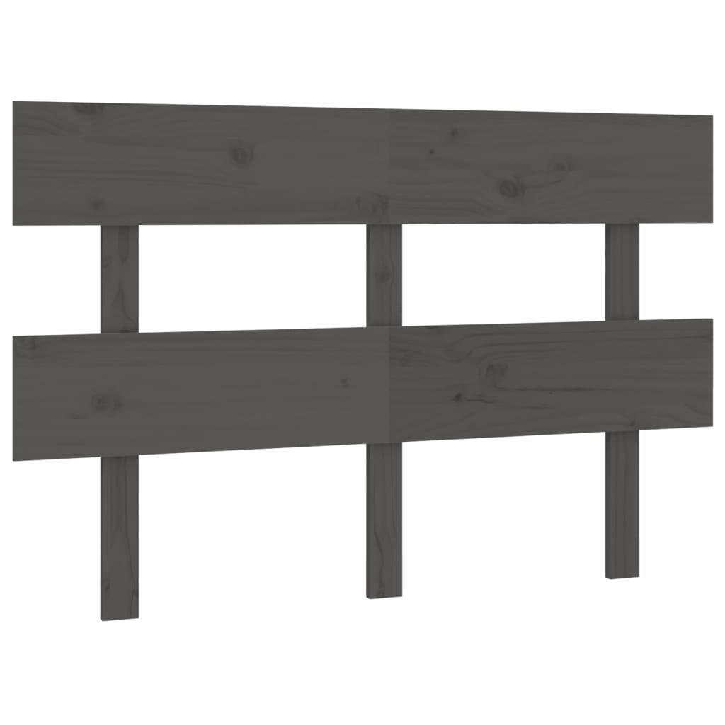 Čelo Postele Šedé 138 X 3 X 81 Cm Masivní Borovice