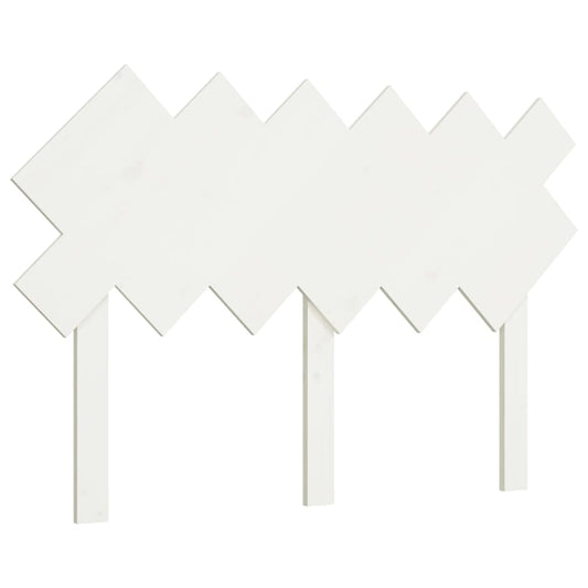 Čelo Postele Bílé 122,5 X 3 X 80,5 Cm Masivní Borovice