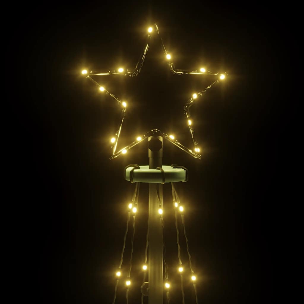 Vánoční Stromek Kužel 108 Teplých Bílých Led Diod 70 X 180 Cm