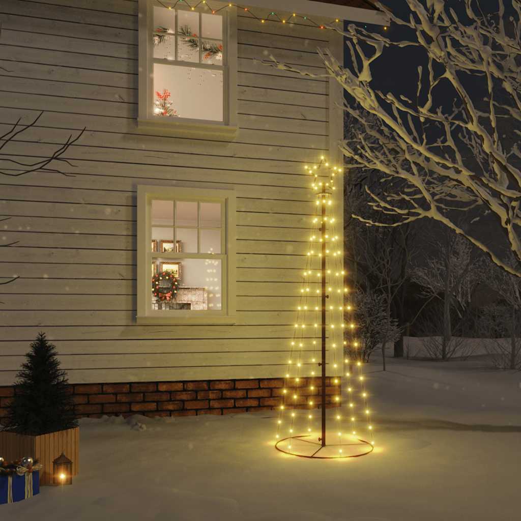 Vánoční Stromek Kužel 108 Teplých Bílých Led Diod 70 X 180 Cm