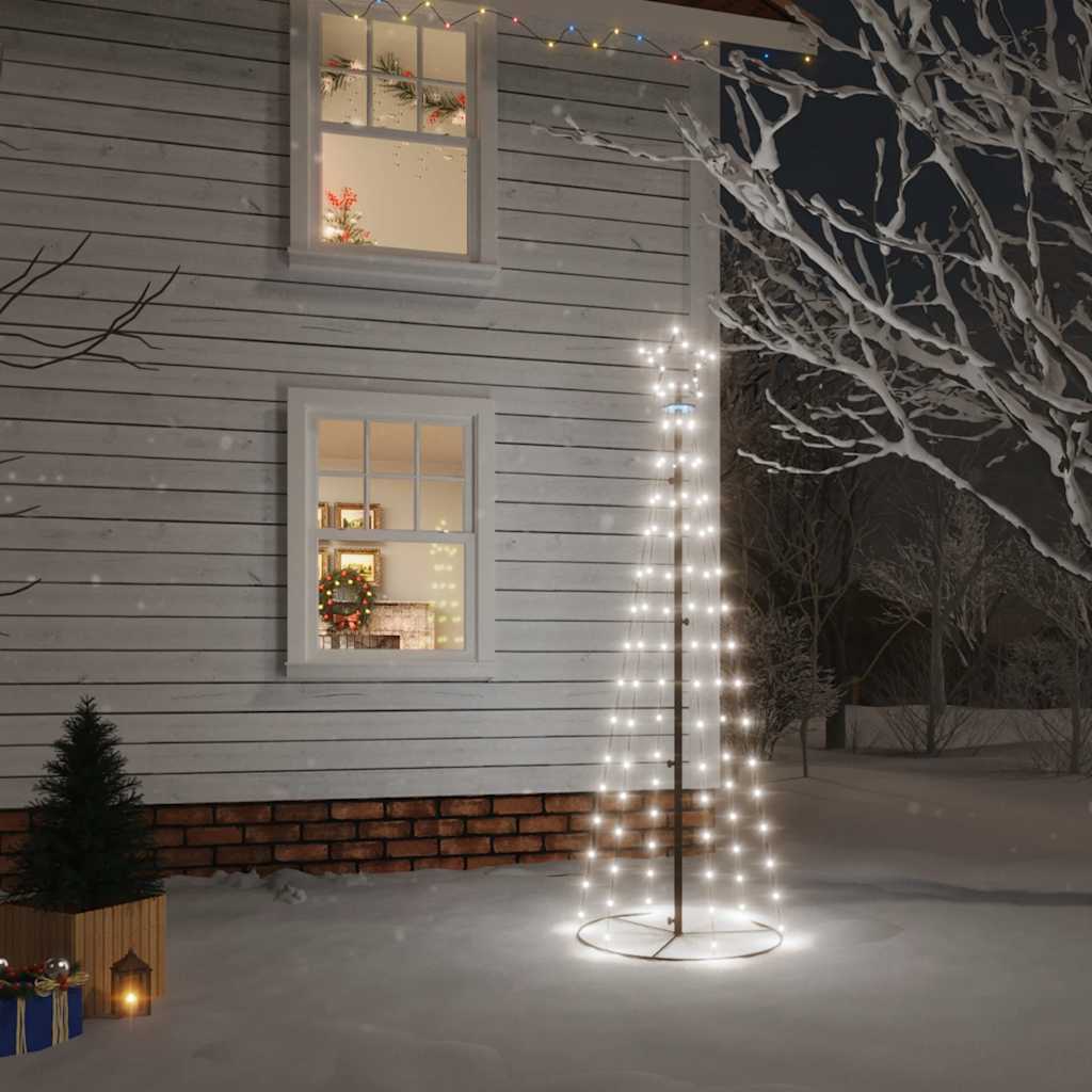 Vánoční Stromek Kužel 108 Teplých Bílých Led Diod 70 X 180 Cm