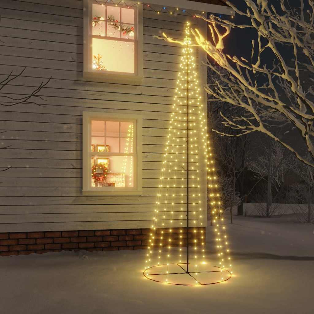 Vánoční Stromek Kužel 108 Teplých Bílých Led Diod 70 X 180 Cm