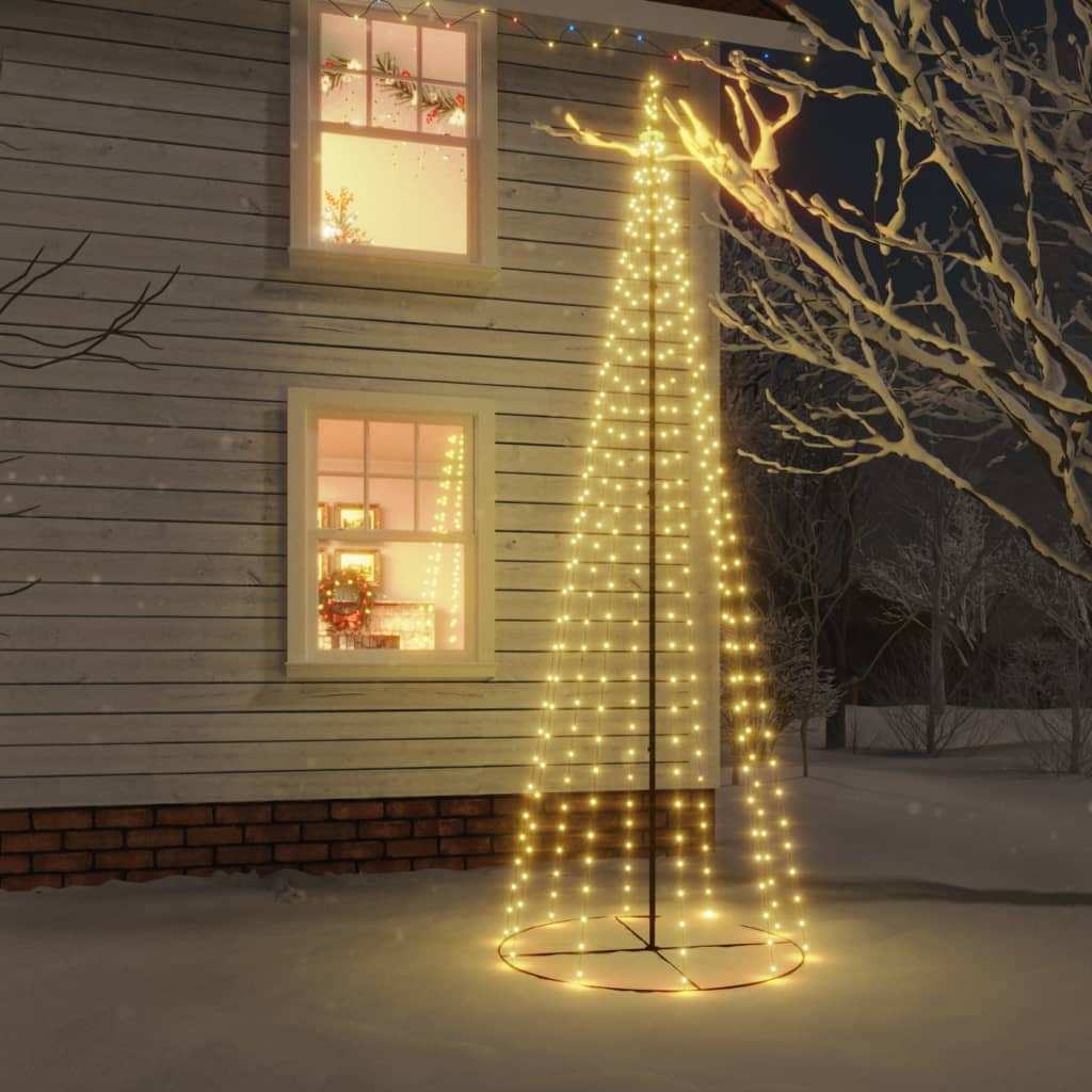 Vánoční Stromek Kužel 108 Teplých Bílých Led Diod 70 X 180 Cm