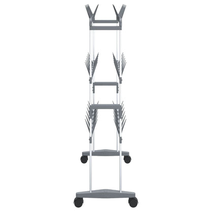 Botník Na Kolečkách Stříbrný 66 X 27 X 100 Cm