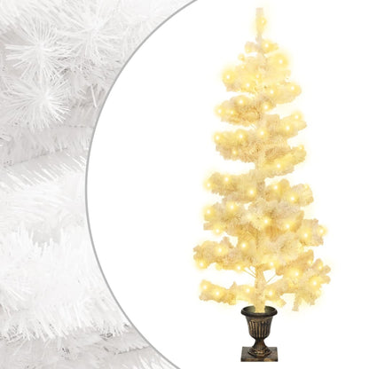 Spirálový Vánoční Stromek S Led A Květináčem Zelený 120 Cm Pvc