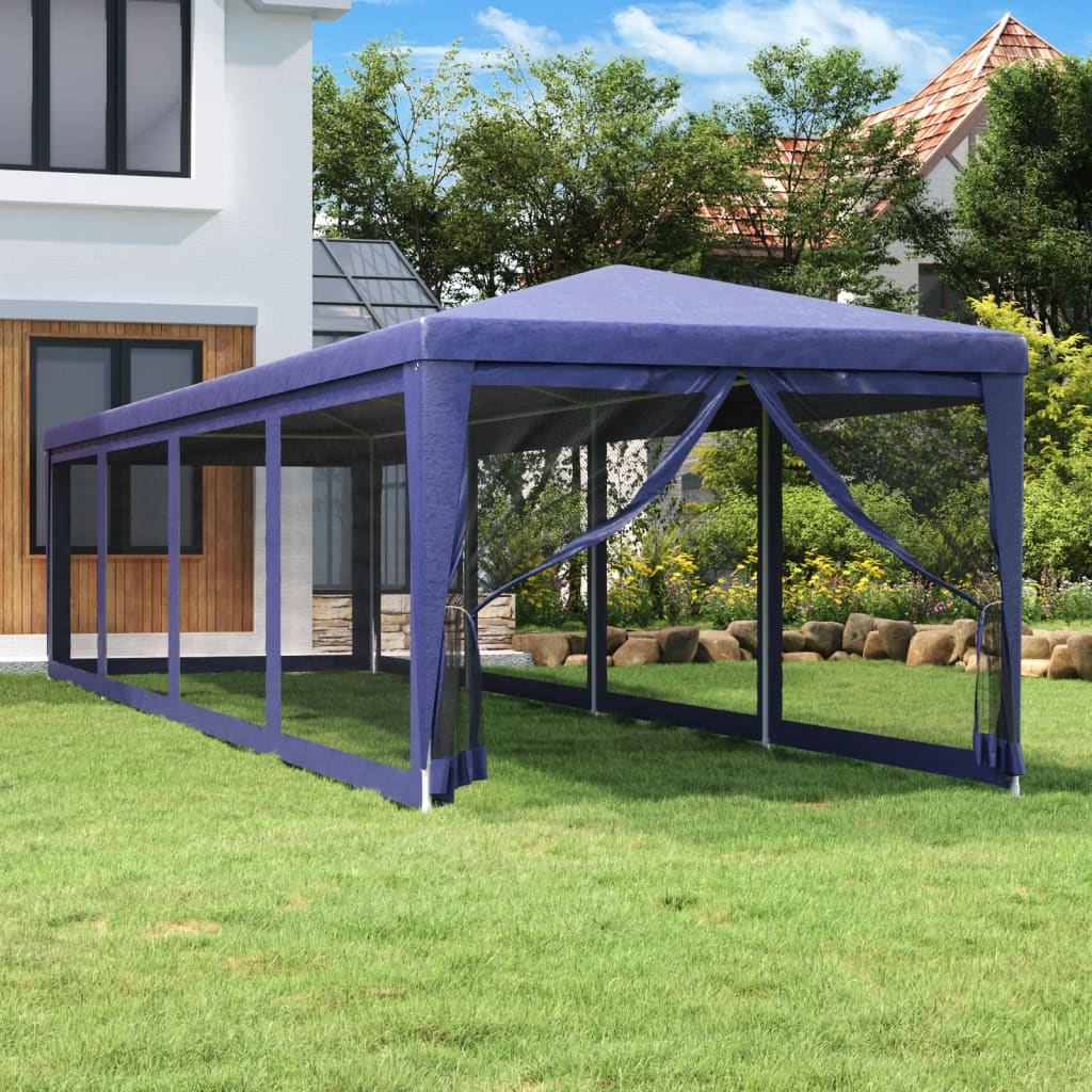 Party Stan Se 4 Síťovanými Bočnicemi Modrý Hdpe Modrá