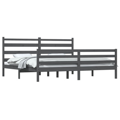Rám Postele Masivní Borovice 200 X 200 Cm Šedý