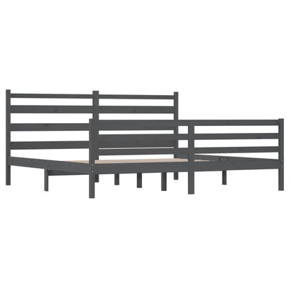 Rám Postele Masivní Borovice 200 X 200 Cm Šedý