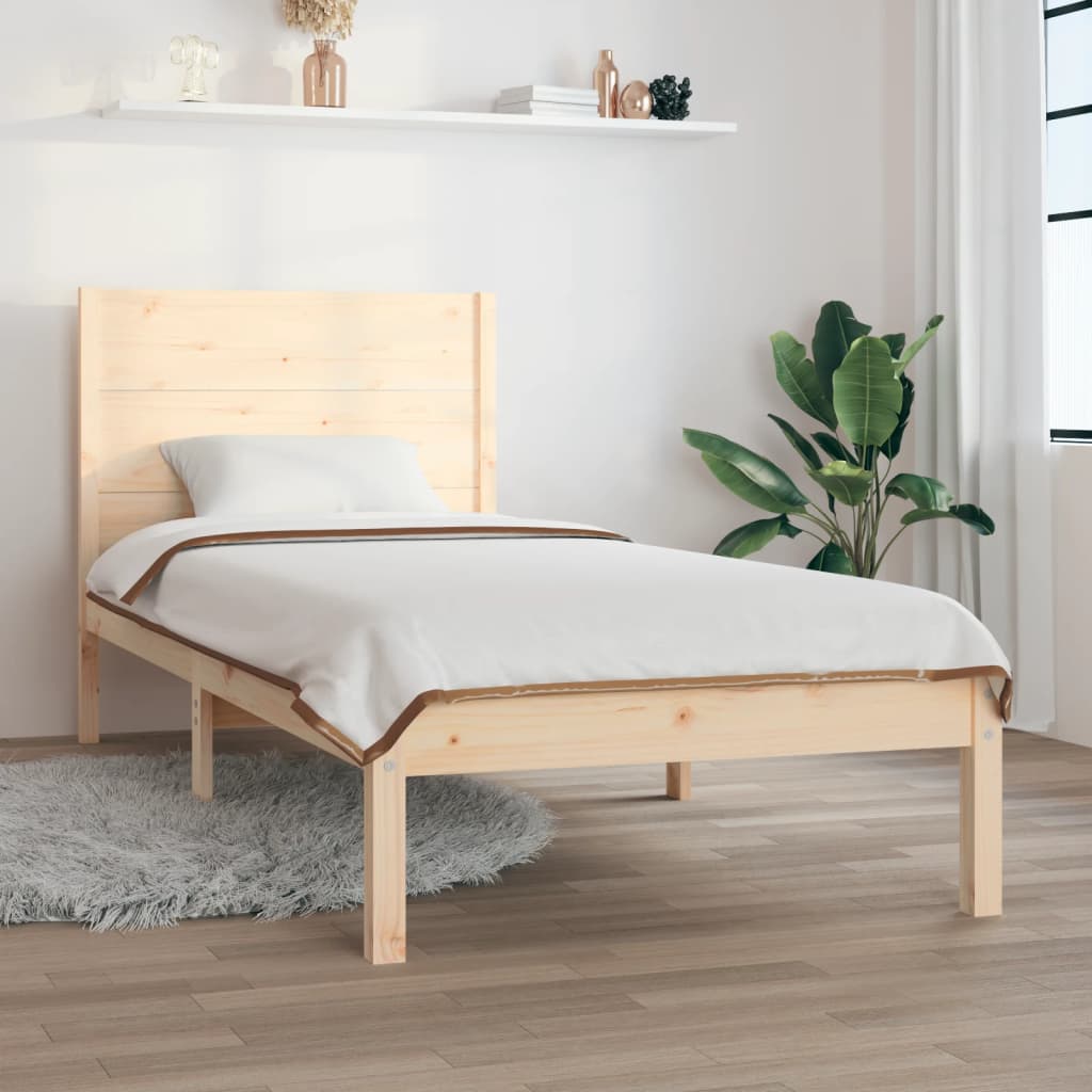 Rám Postele Masivní Dřevo 75 X 190 Cm Small Single