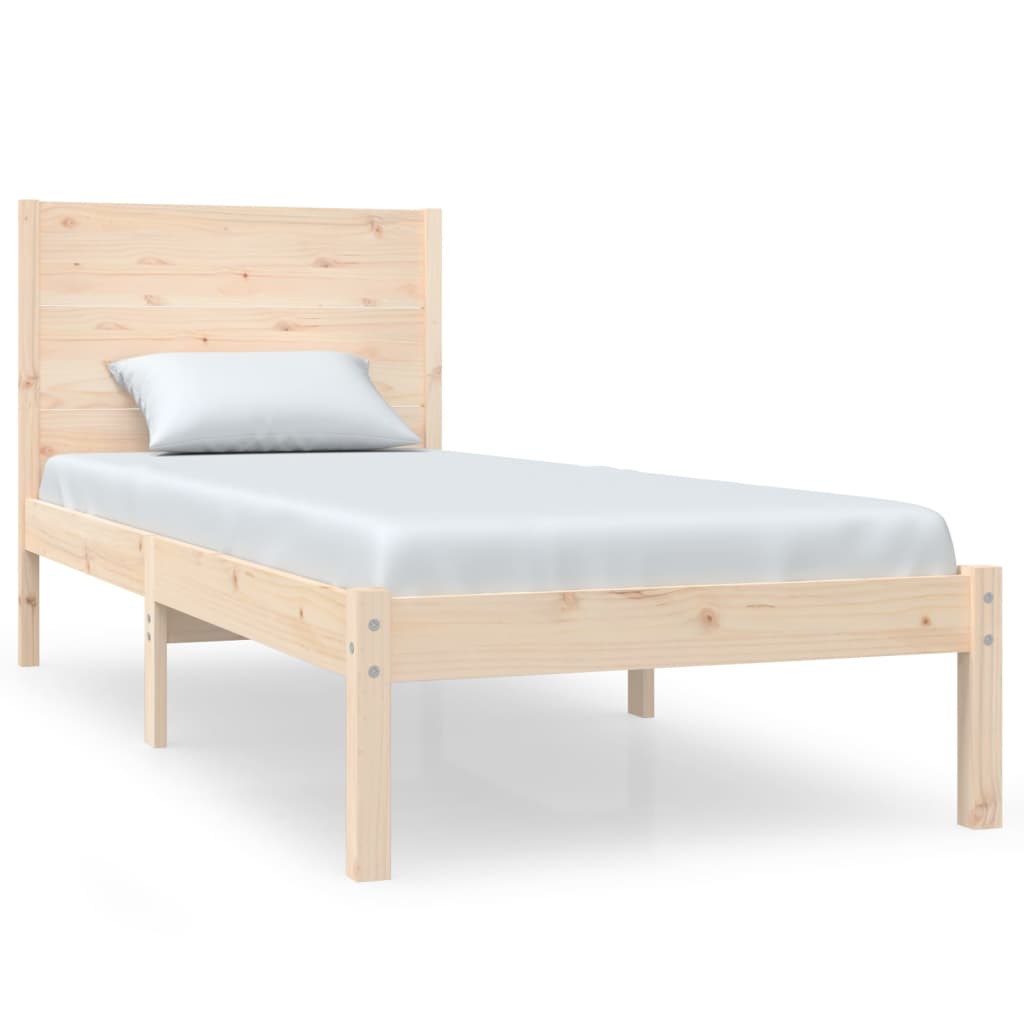 Rám Postele Masivní Dřevo 90 X 190 Cm Single