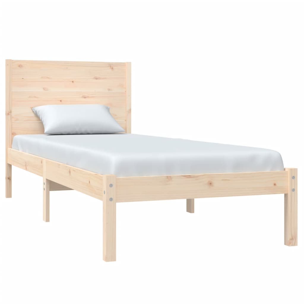 Rám Postele Masivní Dřevo 90 X 190 Cm Single