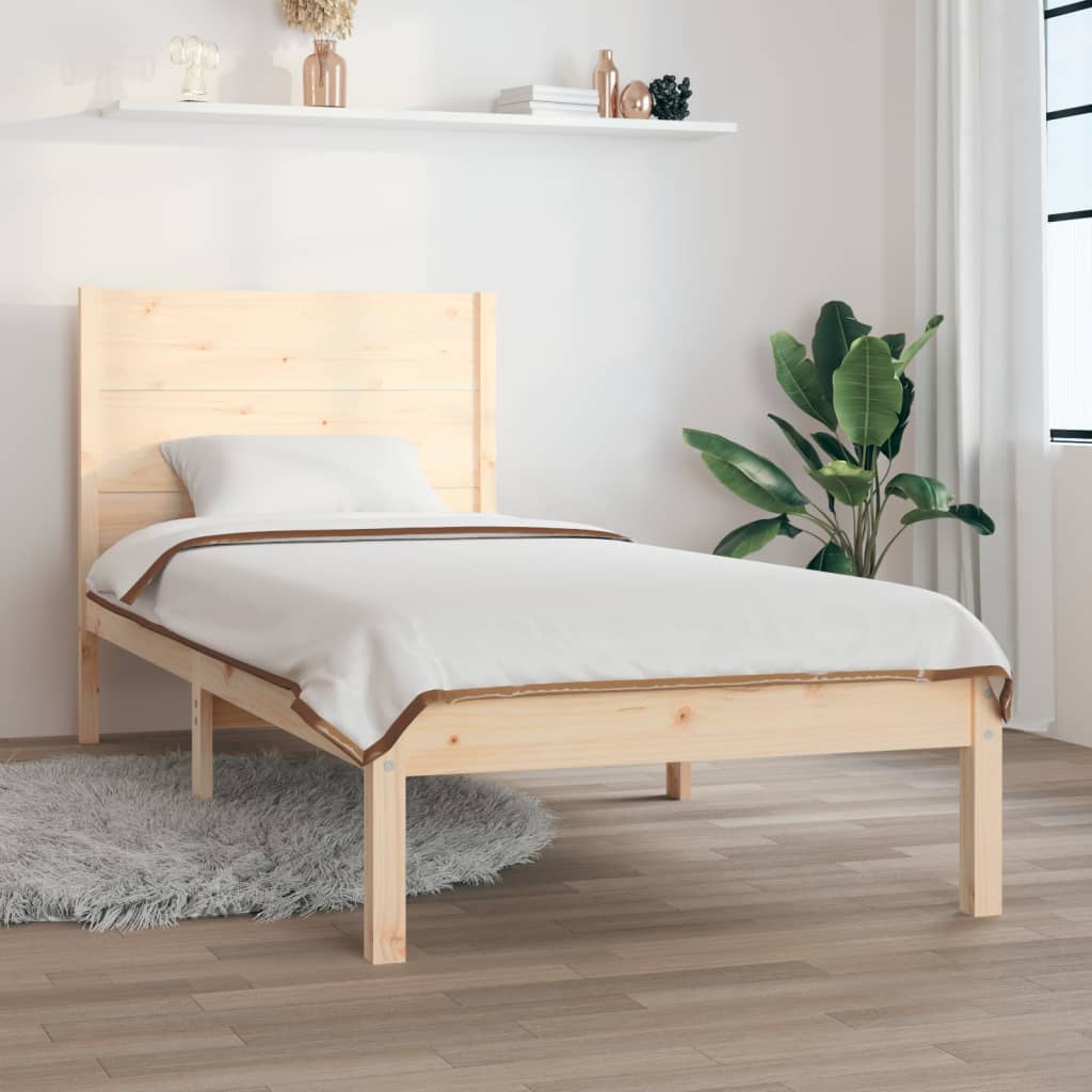 Rám Postele Masivní Dřevo 90 X 190 Cm Single
