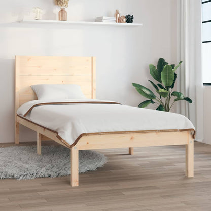 Rám Postele Masivní Dřevo 90 X 190 Cm Single