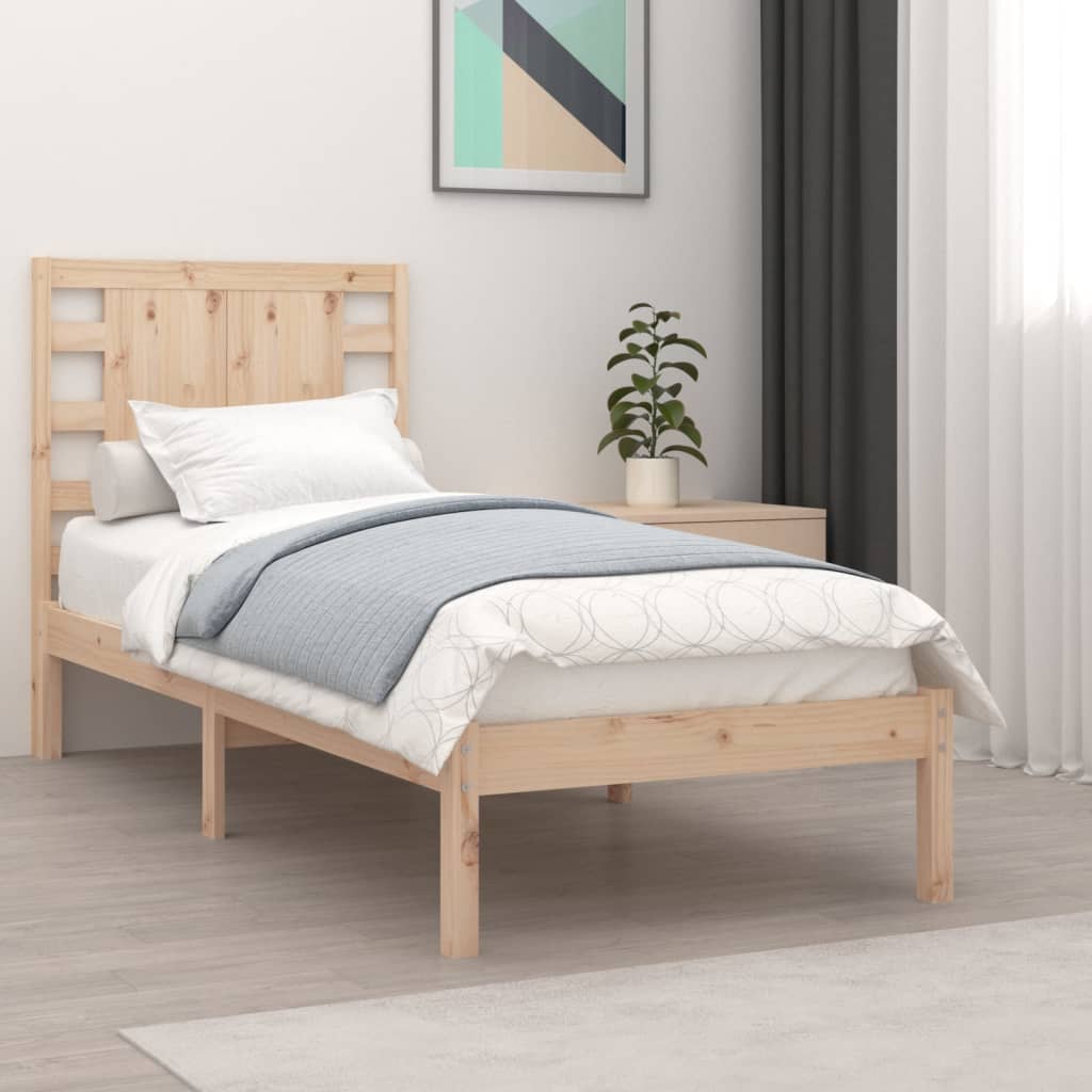 Rám Postele Masivní Dřevo 90 X 190 Cm Single