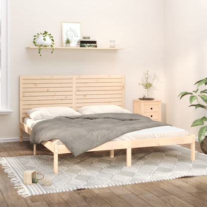 Rám Postele Masivní Dřevo 180 X 200 Cm Super King Size