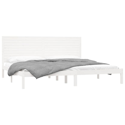 Rám Postele Bílý Masivní Dřevo 200 X 200 Cm