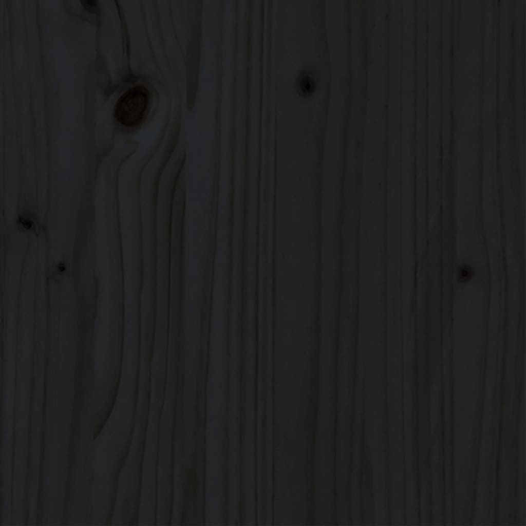 Rám Postele Černý Masivní Dřevo 200 X 200 Cm