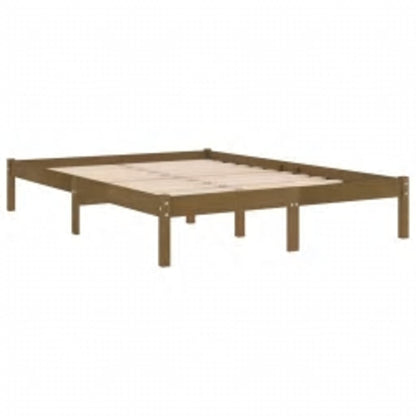 Rám Postele Medově Hnědý Masivní Dřevo 200 X 200 Cm