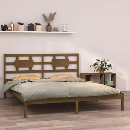 Rám Postele Medově Hnědý Masivní Dřevo 200 X 200 Cm