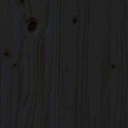 Rám Postele Černý Masivní Dřevo 200 X 200 Cm