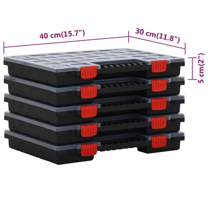 Organizéry Na Součástky 10 Ks 40 X 30 X 5 Cm Polypropylen