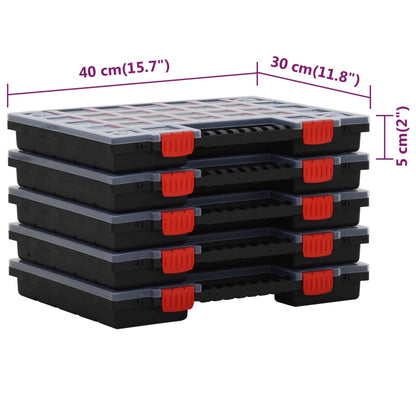 Organizéry Na Součástky 10 Ks 40 X 30 X 5 Cm Polypropylen
