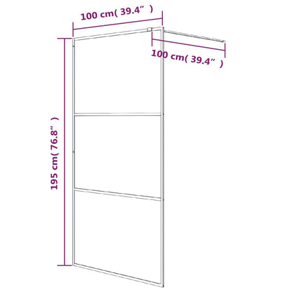 Sprchová Zástěna Walk-In Stříbrná 100 X 195 Cm Čiré Esg Sklo